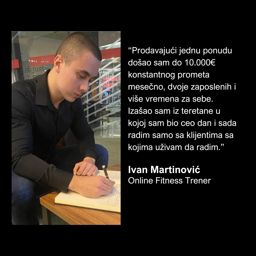 Ivan Martinović, online fitnes trener