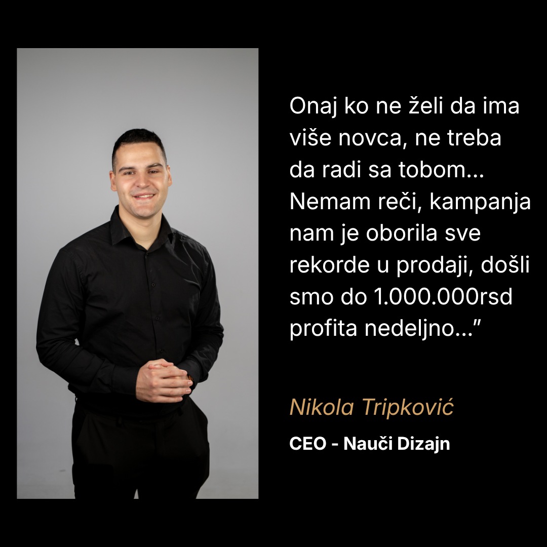 Nikola Tripković, CEO Nauči Dizajn
