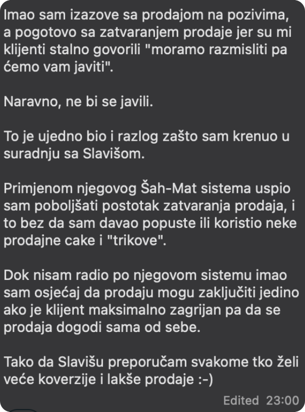 Utisak klijenta