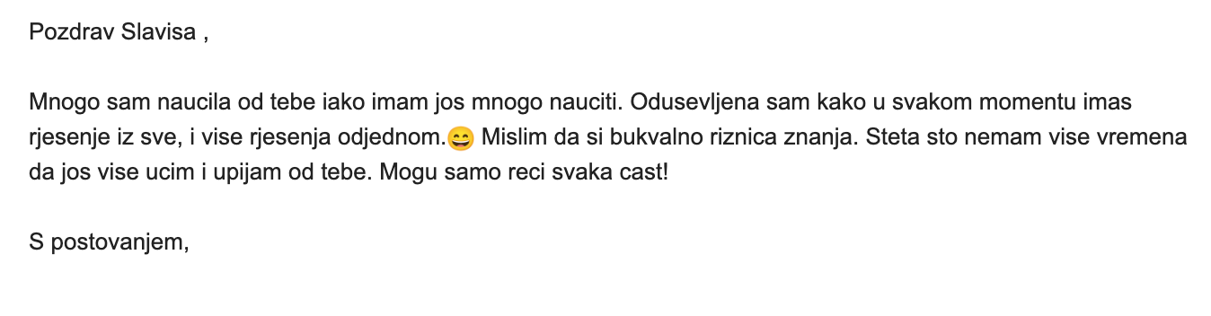 Utisak klijenta